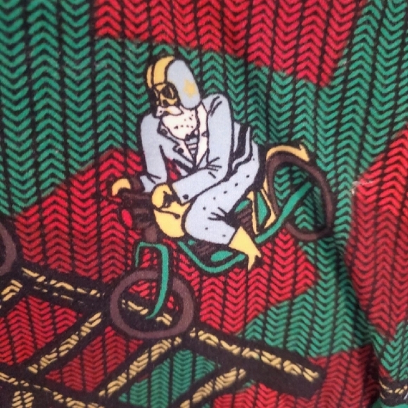 Colorful Santa Print Leggings - Picture 5 of 5